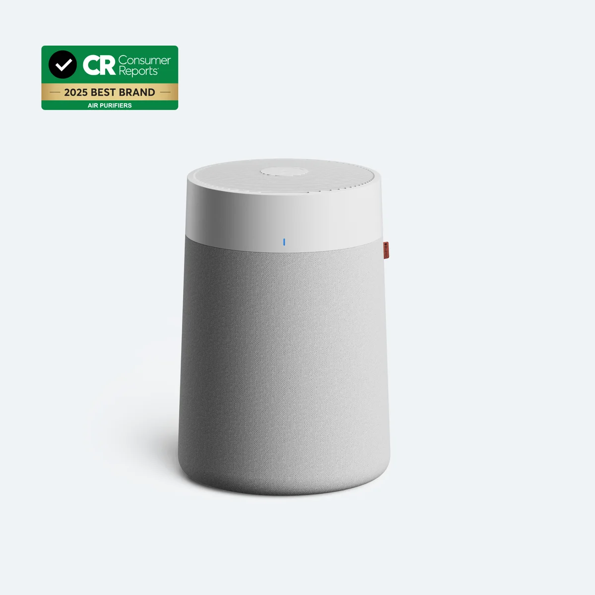 Blueair Blue Pure 311i Max with white top and slate fabric lower cover