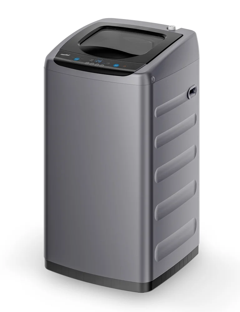 COMFEE CLV09N1AMG gray portable washing machine with transparent top lid