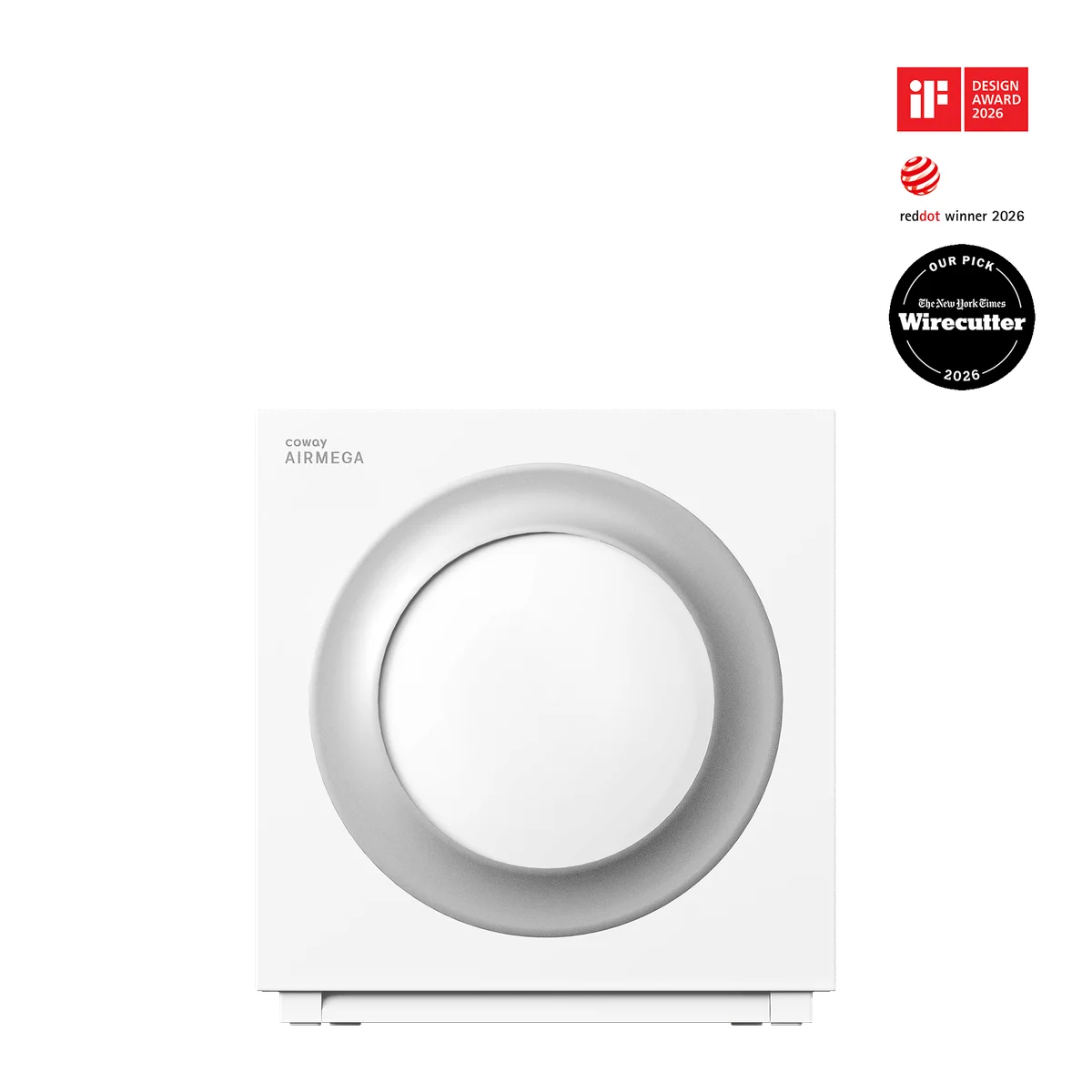 White Coway Airmega Mighty2 with circular front inlet