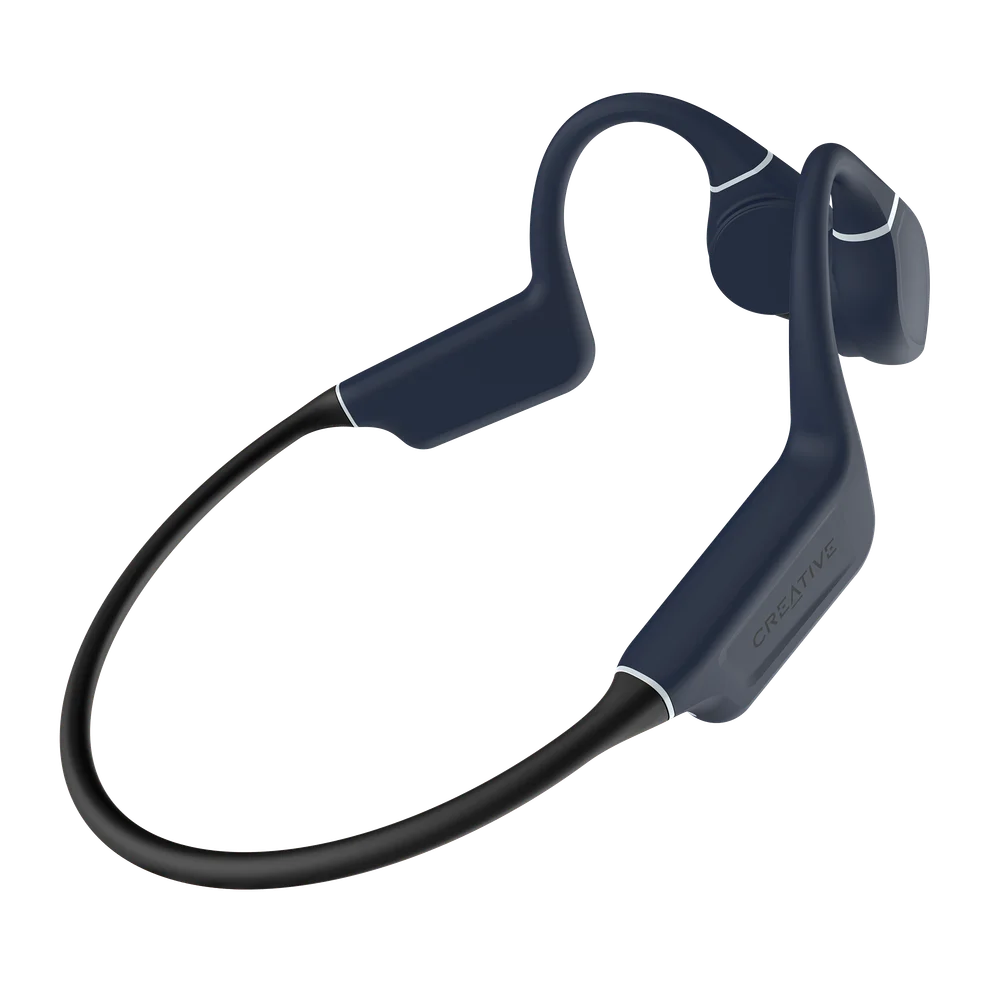 Creative Outlier Free Pro+ headphones in midnight blue and black