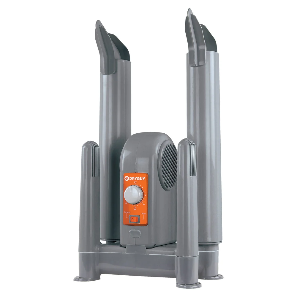 DryGuy Force Dry DX four-port dryer with orange controls and two tall tubes