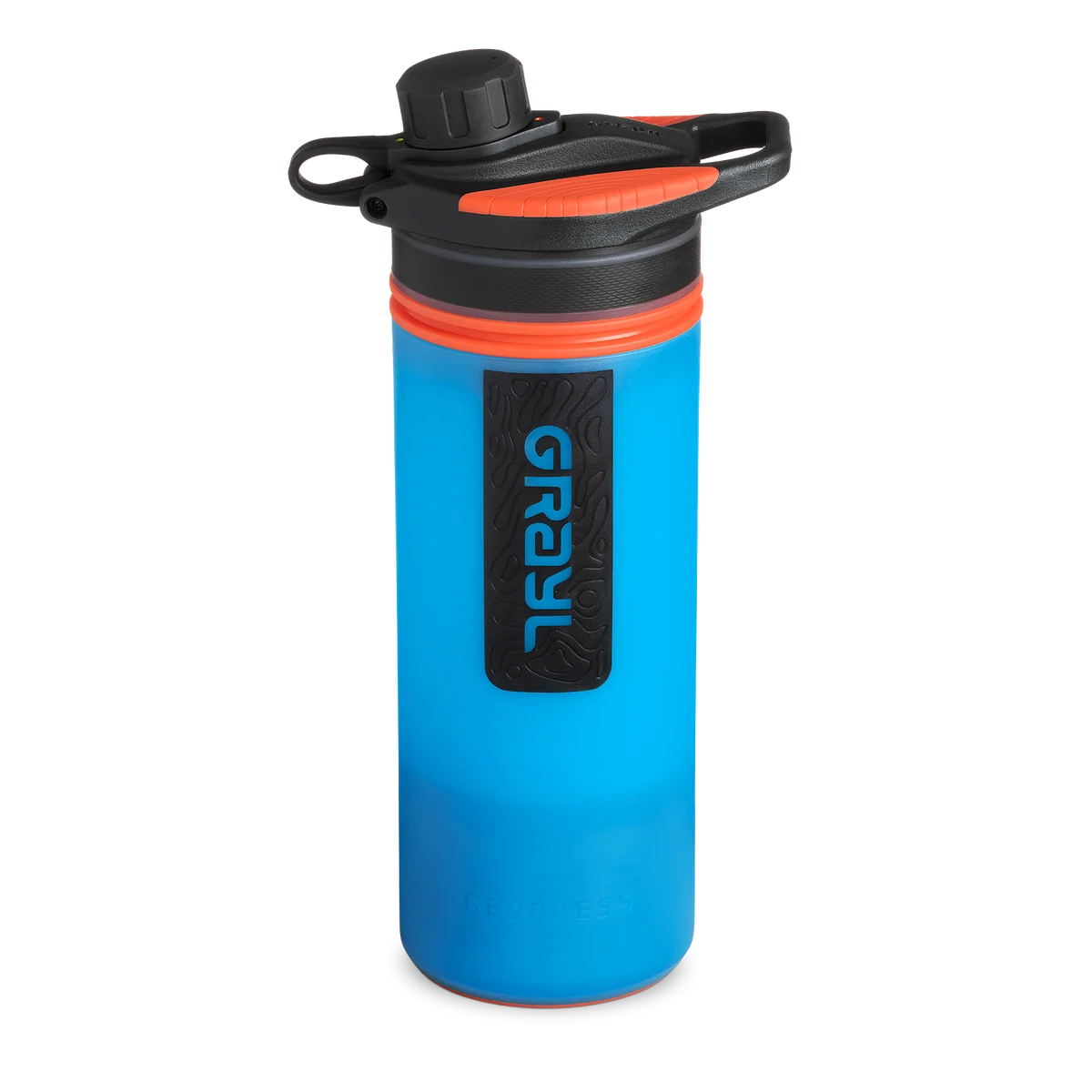 Blue GRAYL GeoPress 24-ounce water purifier bottle