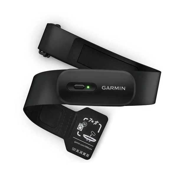 Garmin HRM 200 heart-rate module and black elastic chest strap