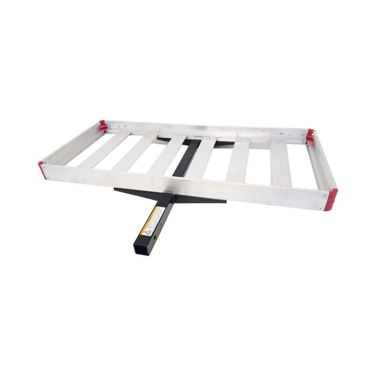 MaxxHaul 70422 compact aluminum hitch tray with low side rails and steel shank