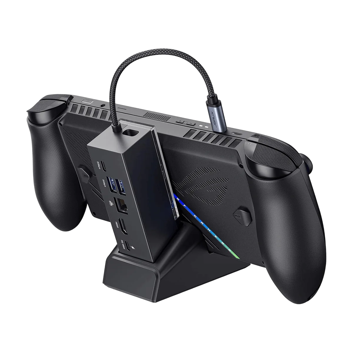 JSAUX HB0609 dock with detachable stand and visible connection ports
