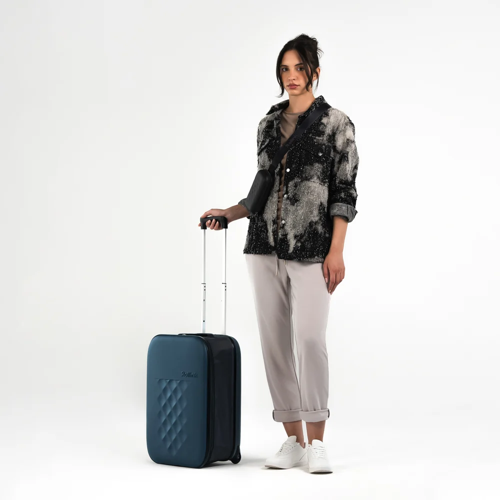 Atlantic Blue Rollink Flex Vega Air folding suitcase