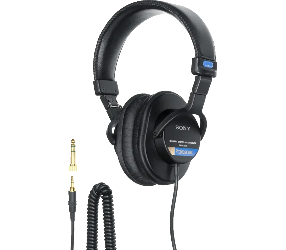 Sony MDR-7506 folding wired headphones; the separate bundle case is not pictured