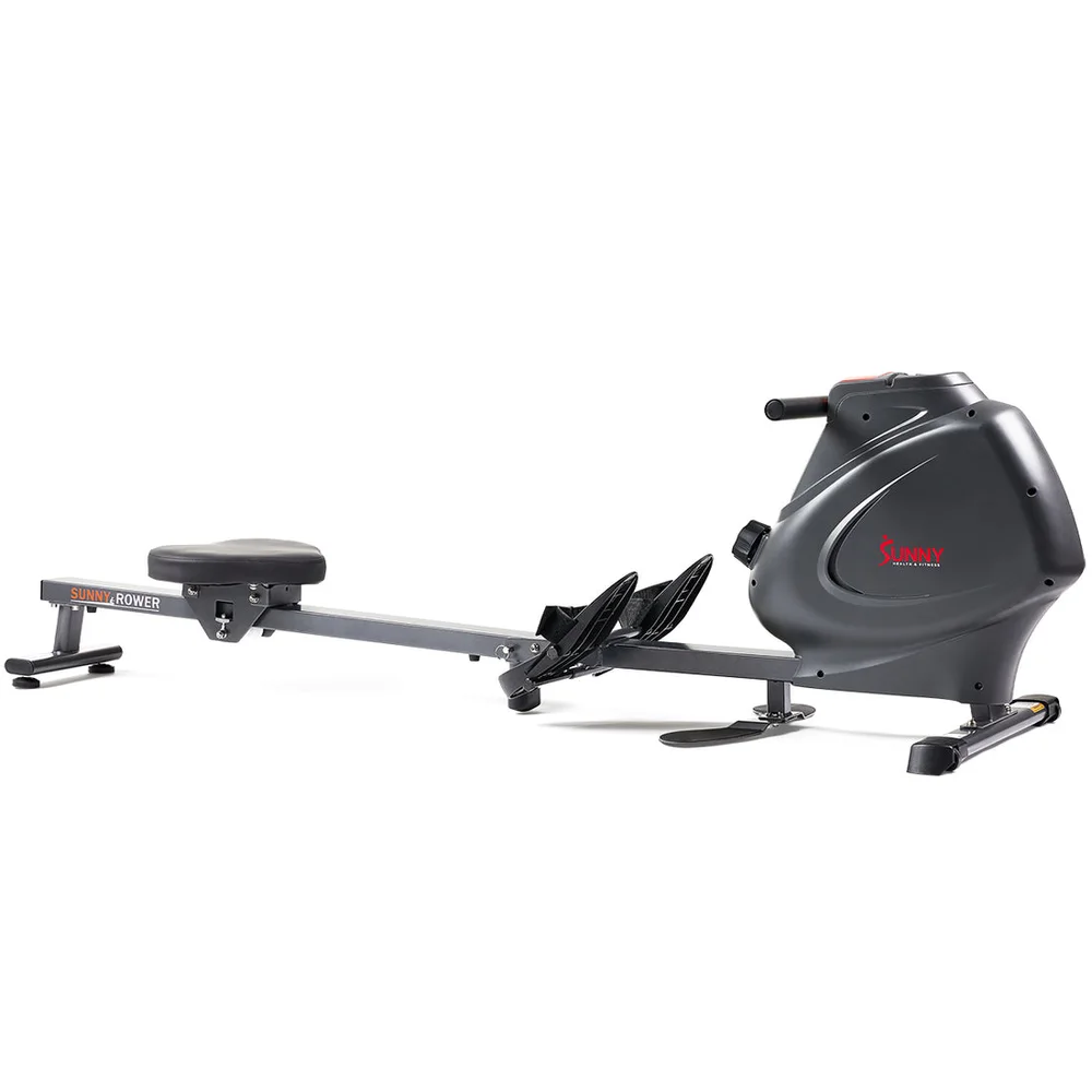 Sunny SF-RW5941SMART magnetic rower with its full rail, seat and standing foot plates visible