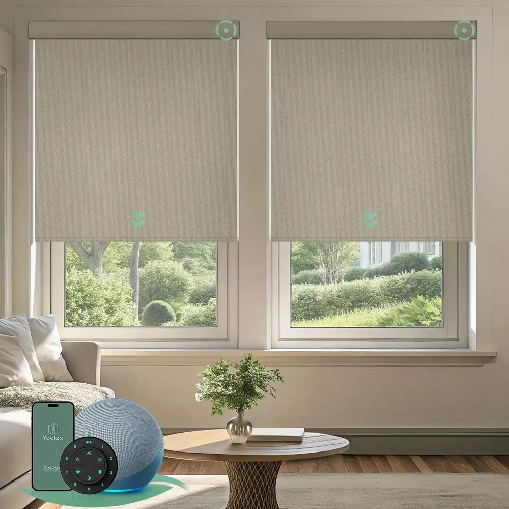 Yoolax blackout roller shade in a manufacturer display finish